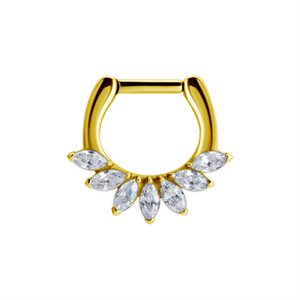 24k gold plated casting septum clicker ring