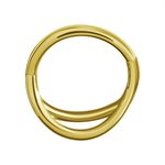 24k gold plated hinged clicker double rings