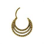 24k gold plated hinged tribal segment clicker