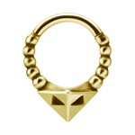 24k gold plated hinged tribal segment clicker