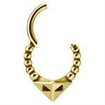 24k gold plated hinged tribal segment clicker