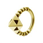 24k gold plated hinged tribal segment clicker