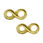 Boucles d'oreilles plaquées or 24k avec des signes d'infini