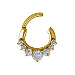 24k gold plated casting septum clicker ring