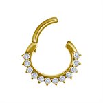 24k gold plated casting septum clicker ring