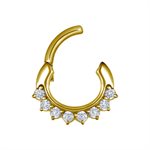 24k gold plated casting septum clicker ring