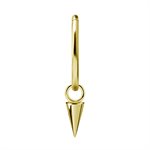 18k gold plated CoCr 7mm spike charm for clicker