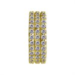 24k gold plated CoCr jewelled hinged clicker ring