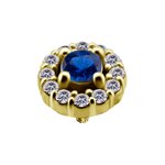 18k gold plated CoCr internal round att. set with nano gem