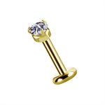 18k gold plated CoCr internal jewelled attachment