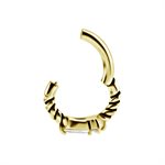 18k gold plated CoCr jewelled belly clicker ring