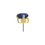 18k gold plated CoCr threadless attachment set with nano gem