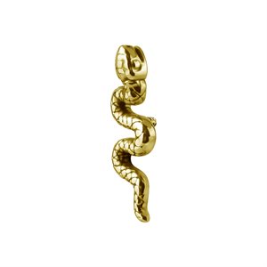 Attache interne plaquée or 24k en forme de serpent