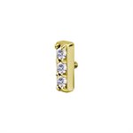 24k gold plated internal jewelled attachment