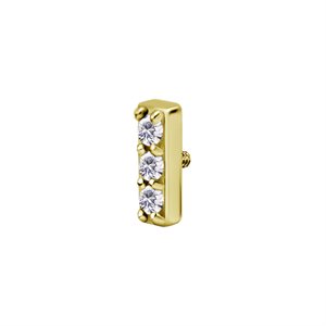 24k gold plated internal jewelled attachment