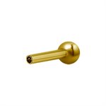 24k gold plated one side internal barbell stem