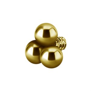 24k gold plated titanium internal 3 balls attachment