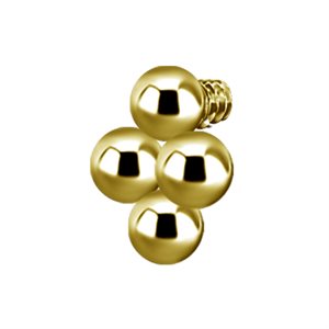 24k gold plated titanium internal 4 balls attachment