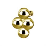 24k gold plated titanium internal 4 balls attachment