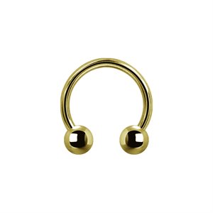 Barbell circulaire interne en titanium plaqué or 24k