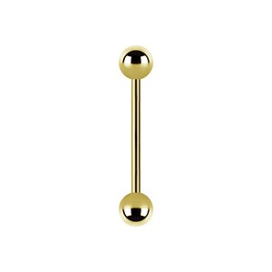 24k gold plated titanium internal barbell