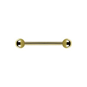 24k gold plated titanium internal barbell