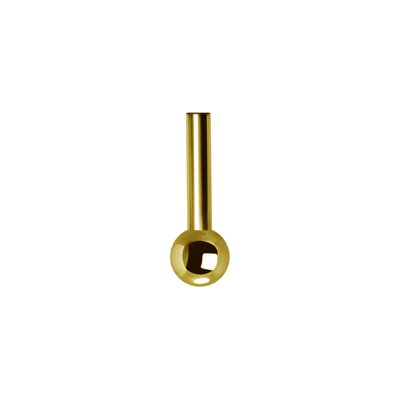 24k gold plated titanium internal threadless barbell stem