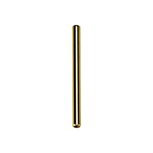 24k gold plated titanium internal threadless barbell stem