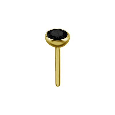 24k gold plated titanium internal threadless jewelled ball