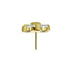 18k gold plated titanium internal threadless (tl) attachment