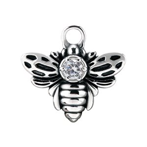 Jewelled bee charm for clicker