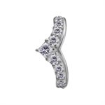 Jewelled hinged segment clicker ring