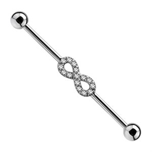 Jewelled industrial barbell