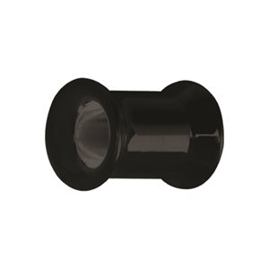 Black steel internally threaded double flared tunnel