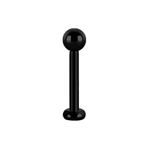 Black titanium internal labret with ball