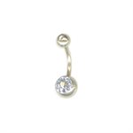 Zircon gold steel crystal navel banana