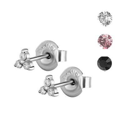 Trinity jewelled earstuds