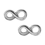 Boucles d'oreilles avec des signes d'infini