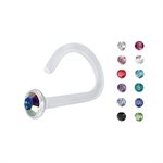 Bioplast jewelled pop nosescrew