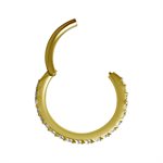 18k gold jewelled hinged clicker