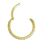 18k gold jewelled hinged clicker