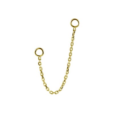 18k gold connecting chain for clicker