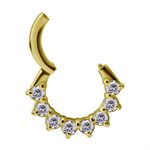 18k gold hinged jewelled clicker