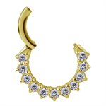 18k gold hinged jewelled clicker