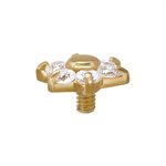 18k gold internal jewelled attachment