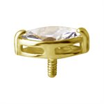 18k gold internal marquise attachment