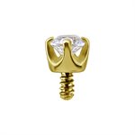 18k gold internal attachment set with premium zirconia