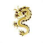 18k gold internal dragon attachment