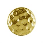 18k gold threadless hammered disc attachment