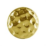 18k gold threadless hammered disc attachment